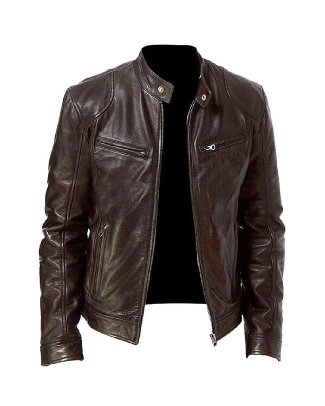 Jaqueta Masculina Racer em Couro Sintético Premium - Loja Romazi