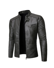 Jaqueta Masculina Madrid em Couro Ecológico Slim - Loja Romazi