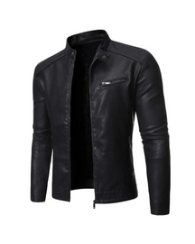 Jaqueta Masculina Madrid em Couro Ecológico Slim - Loja Romazi