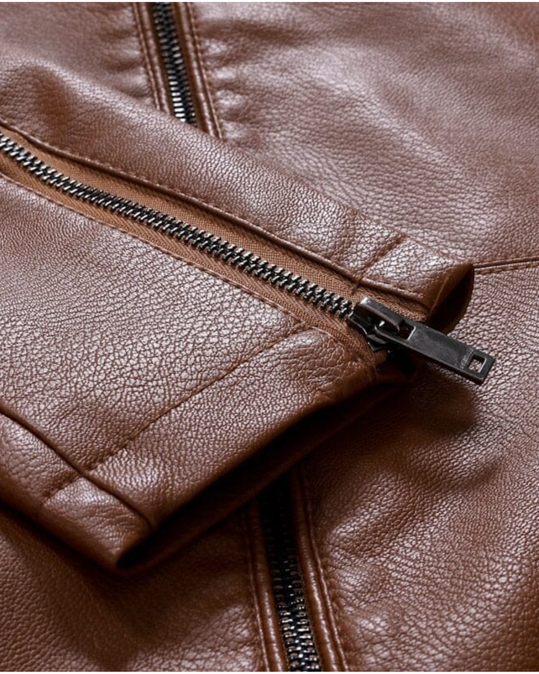 Jaqueta Masculina Madrid em Couro Ecológico Slim - Loja Romazi