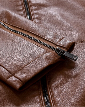 Jaqueta Masculina Madrid em Couro Ecológico Slim - Loja Romazi