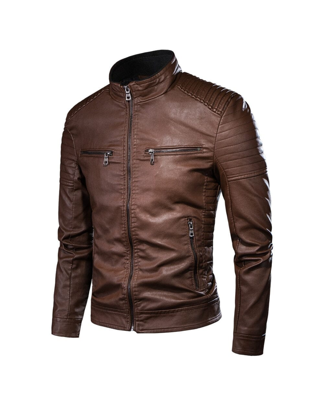 Jaqueta Masculina Milano em Couro Ecológico Slim - Loja Romazi